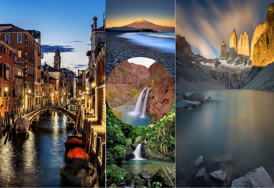 Collage of where i want to travel